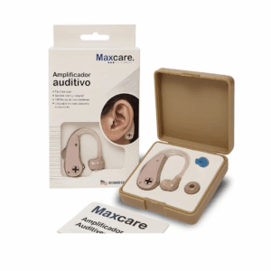 Amplificador Auditivo MAXCARE – Audífono Digital Ajustable, 5 Niveles de Volumen, Uso Diario
