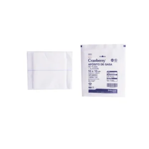 Apósito de Gasa no Tejido con Algodón Estéril 10x10 cm. Cranberry