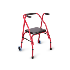 Andador de 2 Ruedas con Asiento Regulable | Andador Ortopédico Plegable con Respaldo